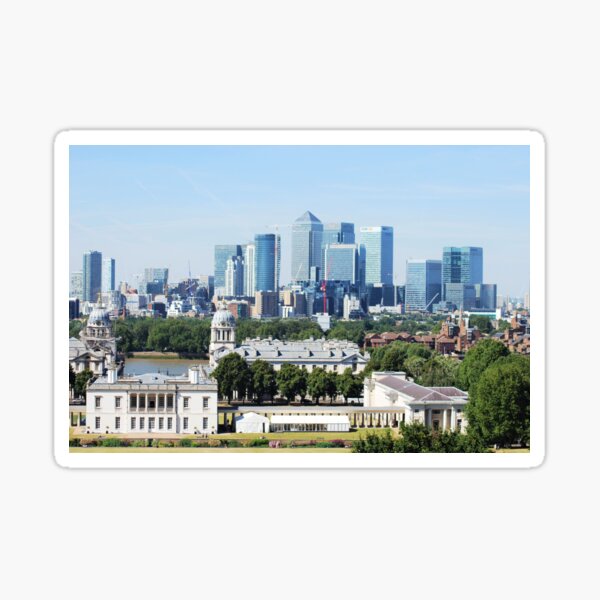 Canary Wharf Skyline - view from Greenwich Sticker