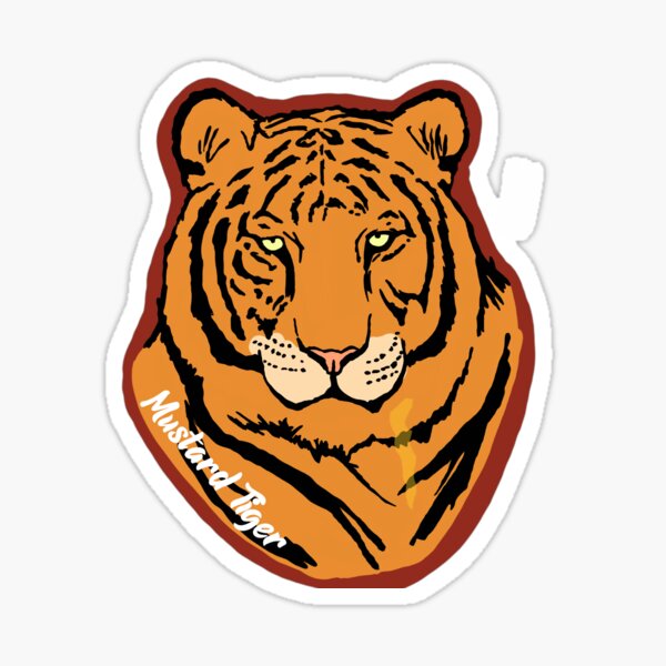 Mustard tiger Sticker