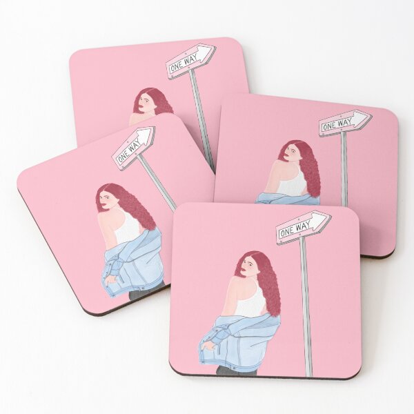 Item preview, Red-haired girl standing by a 'One way' street sign designed and sold by bellesvibes.