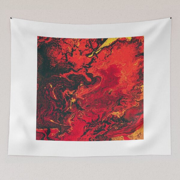 Item preview, Red acrylic paint pour - art print designed and sold by WallStreet Arts.