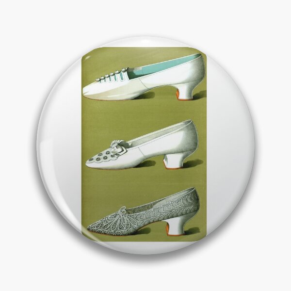 Item preview, Vintage White Wedding Shoes on Mustard Pea Green with Orange and Blue Accents designed and sold by kmcs.