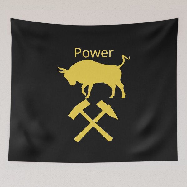 Item preview, Power, Strength and challenge, ferocity, daring, storming, attacking, bull power, raging bull designed and sold by theking1002.