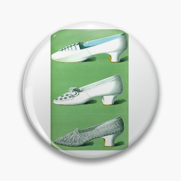 Item preview, Vintage White Wedding Shoes on Green with Orange and Blue Accents designed and sold by kmcs.
