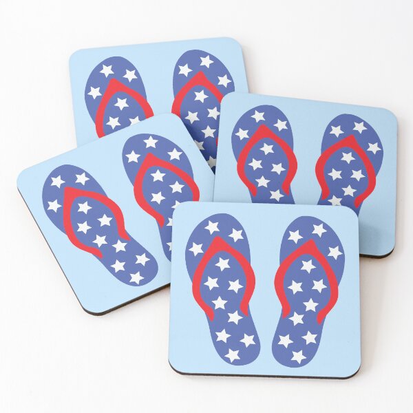 Item preview, USA Flag flip-flops designed and sold by K-icon.