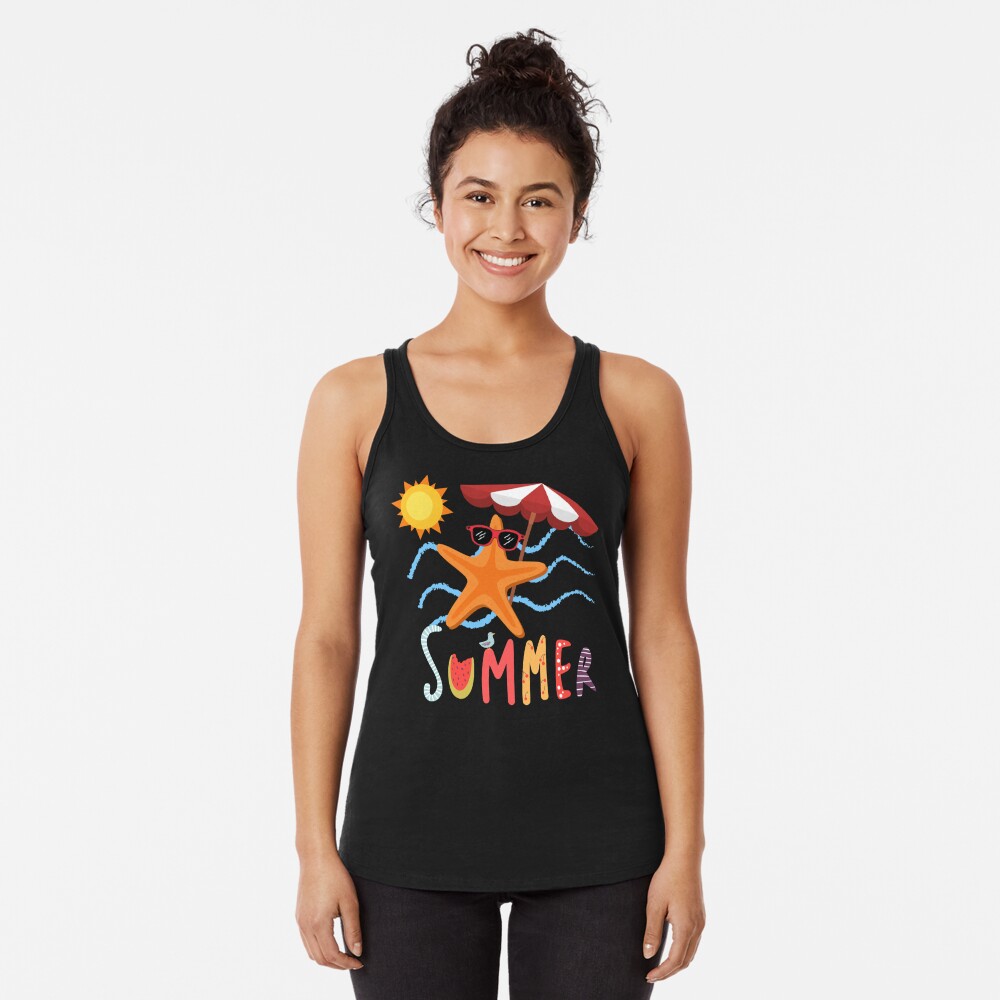 Discover Summer at the sand beach Racerback Tank Top