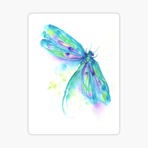 Dragonfly Watrcolor Sticker