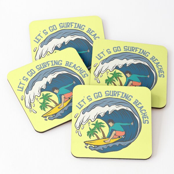 Item preview, LET'S GO SURFING BEACHES designed and sold by Vixie Hattori.