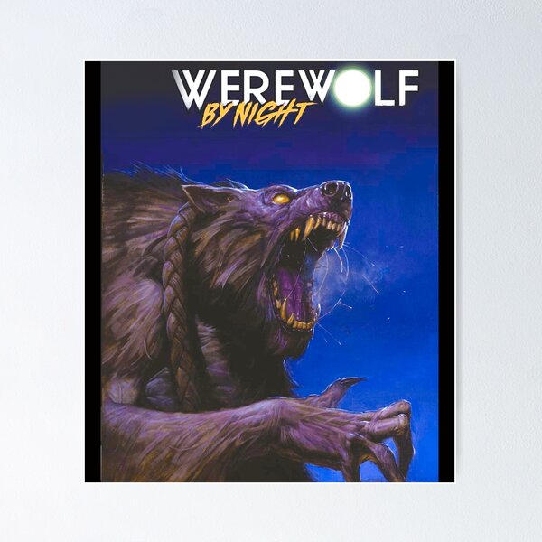 Pyramid America Marvel Poster - Werewolf by Night - Werewolf Comic Cover -  11 x 17 Framed Poster Wall Art Ideal for Marvel Room Decor, Home Decor