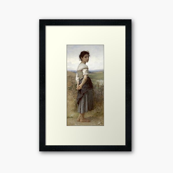 Item preview, The Young Shepherdess (1885) William Bouguereau  designed and sold by Vintage Designs +.