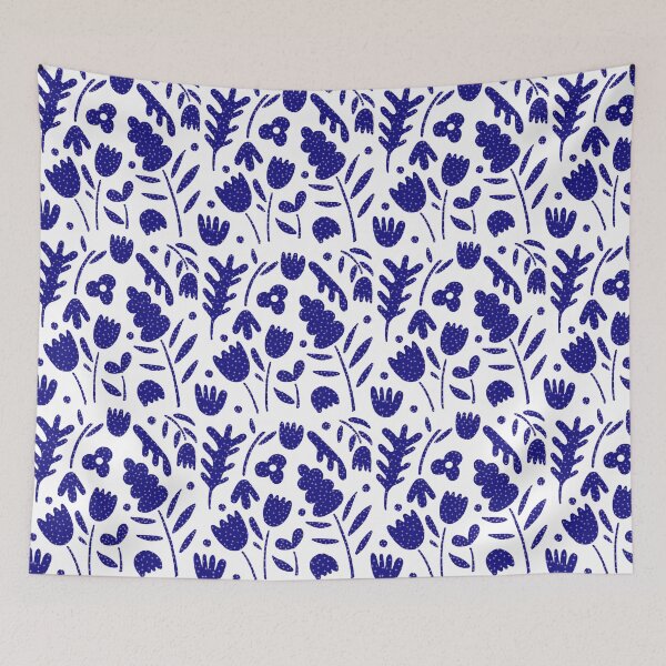 Item preview, Blue floral pattern  designed and sold by TypeOfJoy.