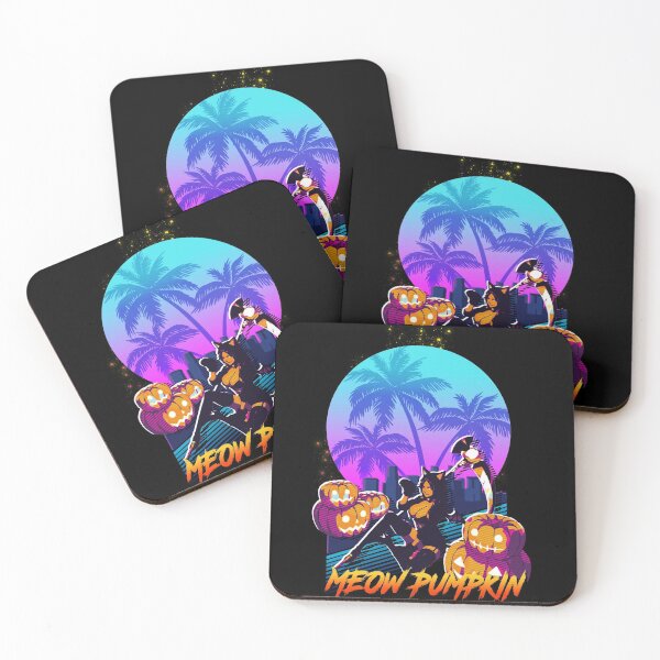 Item preview, Meow Pumpkin 80s Retrowave  designed and sold by Gabrielaxel300.