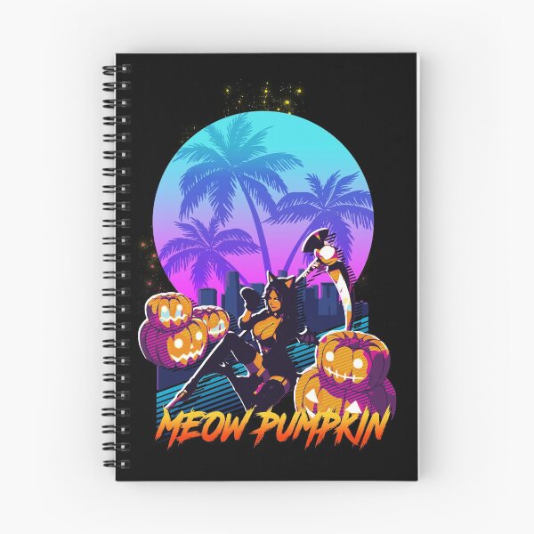 Item preview, Meow Pumpkin 80s Retrowave  designed and sold by Gabrielaxel300.