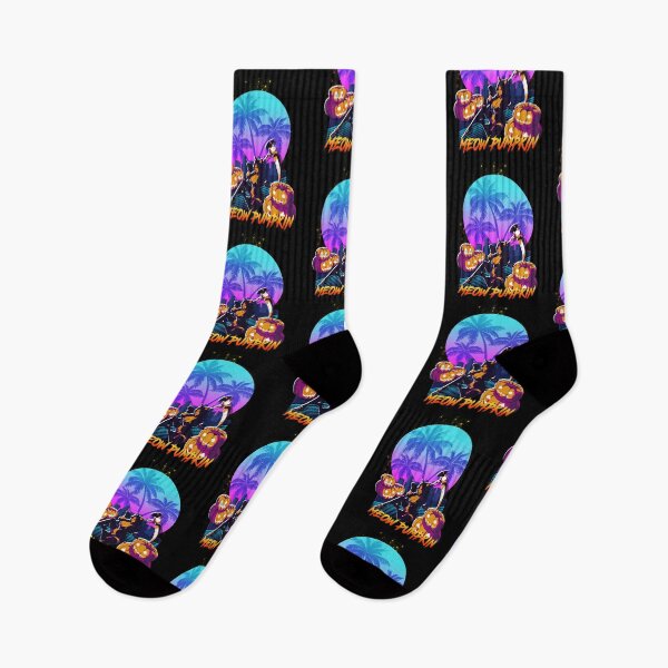 Item preview, Meow Pumpkin 80s Retrowave  designed and sold by Gabrielaxel300.