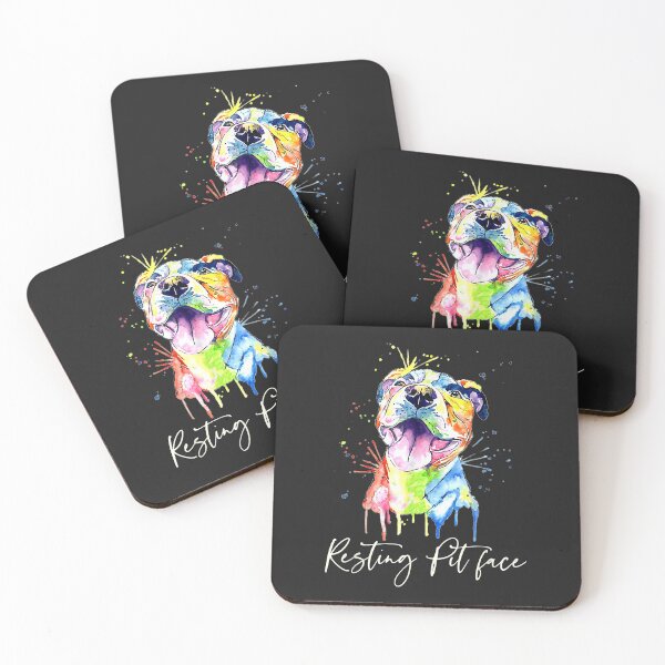 Item preview, Resting Pit Face Pitbull Watercolor Dog Lovers Gift designed and sold by doria7fjly.