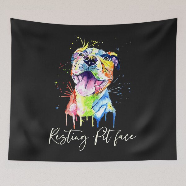 Item preview, Resting Pit Face Pitbull Watercolor Dog Lovers Gift designed and sold by doria7fjly.