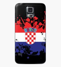 Kroatien Flagge Tinte Splatter Hülle & Klebefolie für Samsung Galaxy