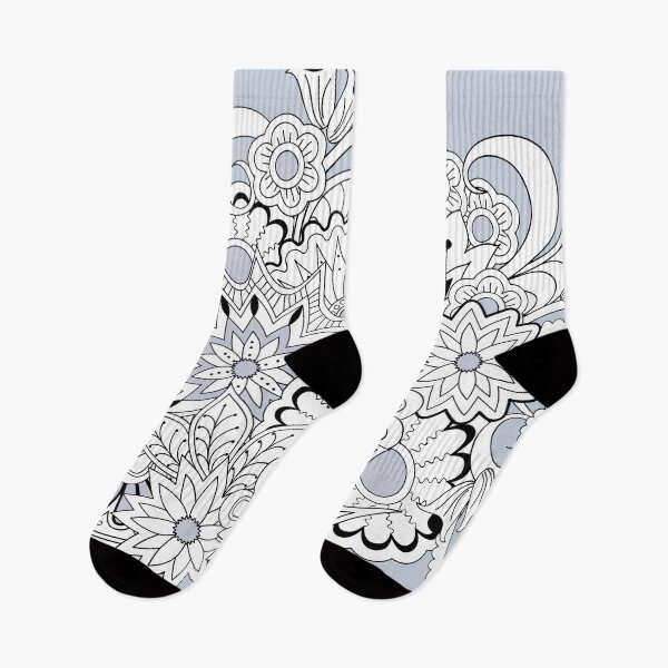 Item preview, floral tangled composition on the grey designed and sold by AlinNova.