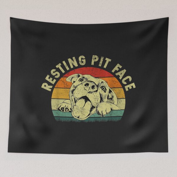Item preview, Retro Vintage Resting Pit Face Pitbull Funny Dog Lovers Gift designed and sold by doria7fjly.