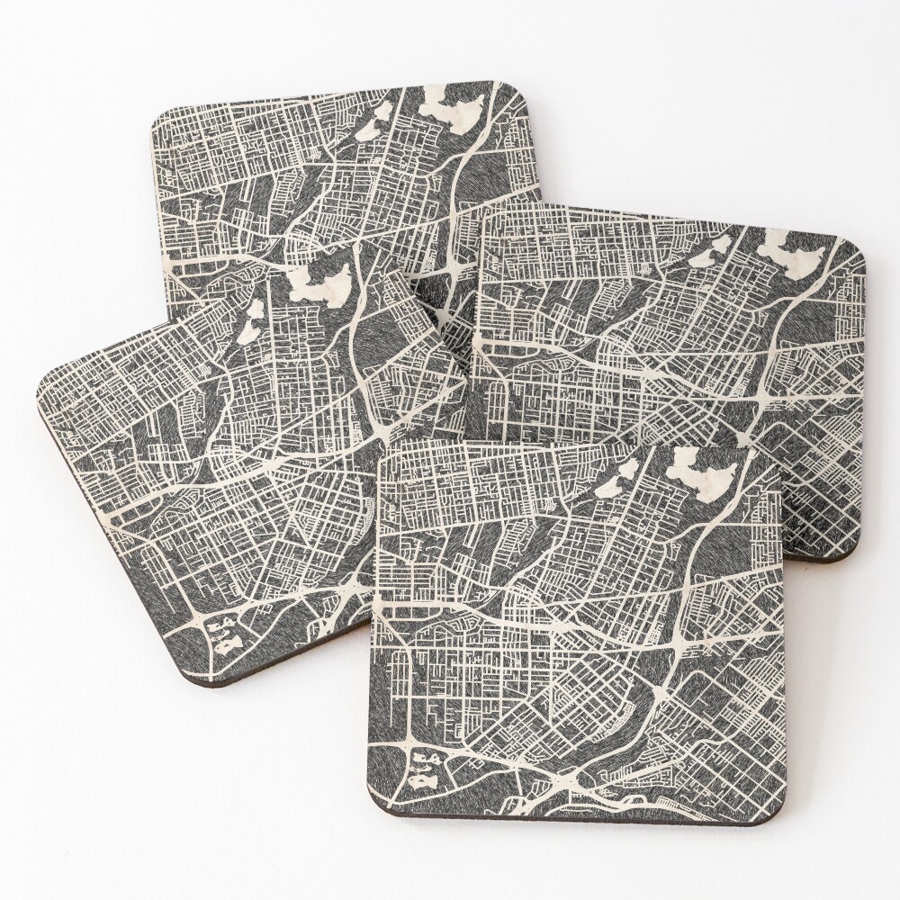 Item preview, Coasters (Set of 4) designed and sold by InkMaps.