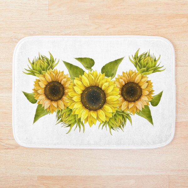 Item preview, Hand painted watercolor sunflower border designed and sold by Tu Tu.