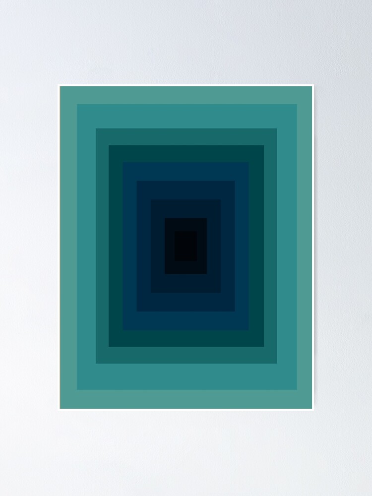 "teal geometrical ombre " Poster by poojasingh | Redbubble