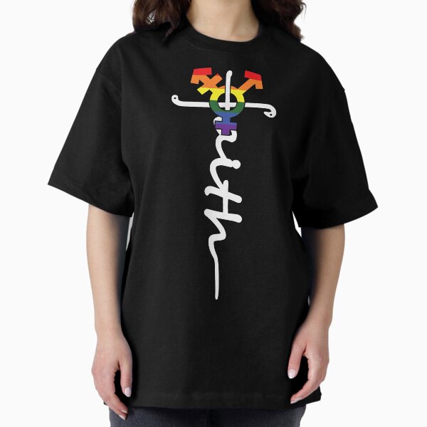 Item preview, Faith Gay Pride Cross Proud Religous LGBT-Q Ally Christian designed and sold by KurtHolt.