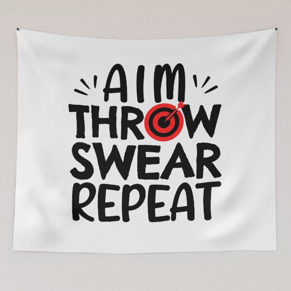 Item preview, Aim. Throw. Swear. Repeat designed and sold by TheGreenGoat.