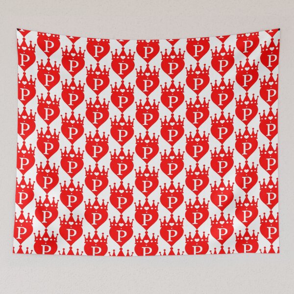 Item preview, crowned red heart with letter P designed and sold by ronaldsonou.