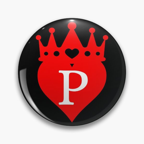 Item preview, king or queen crowned red heart with letter P designed and sold by ronaldsonou.