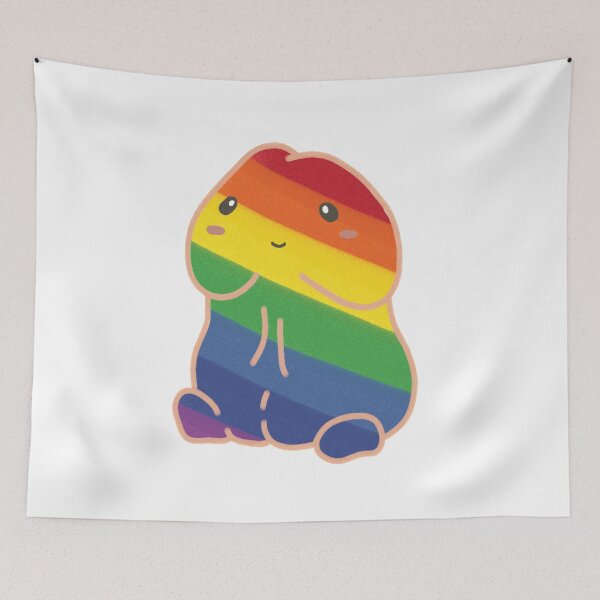 Item preview, Pride Rainbow Colorful Kawaii Penis Dick designed and sold by NamColors.