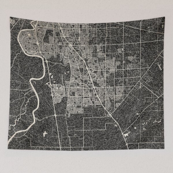Item preview, Elk Grove map California Ink lines designed and sold by InkMaps.