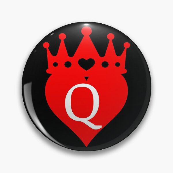 Item preview, king or queen crowned red heart with letter Q designed and sold by ronaldsonou.