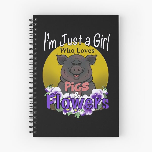 Item preview, I’m just a girl who loves Pigs & Flowers designed and sold by Laura Burger.