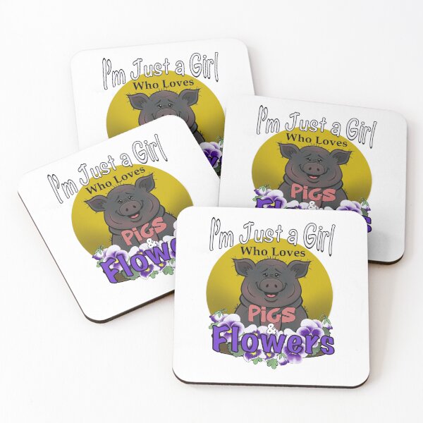 Item preview, I’m just a girl who loves Pigs & Flowers designed and sold by Laura Burger.