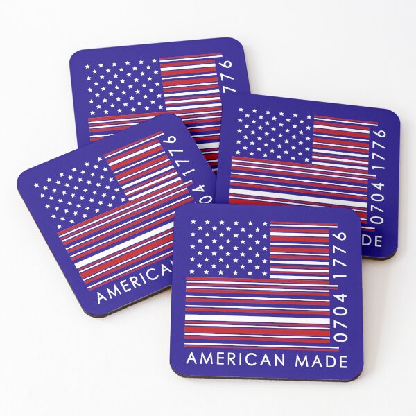 Item preview, American Made Barcode Flag Stars & Stripes 4th July 1776 designed and sold by PY Tees.