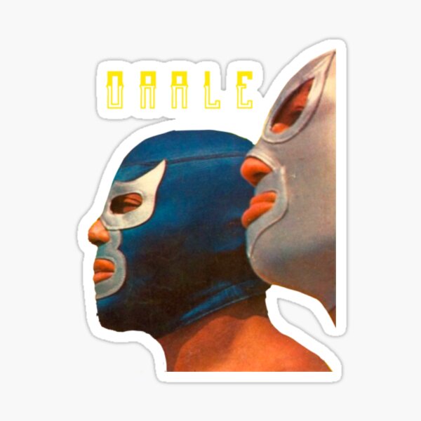 Vista previa del artículo con la obra «Pegatina Lucha Libre ORALE Lucha Libre», diseñado y vendido por Mintybatteo.