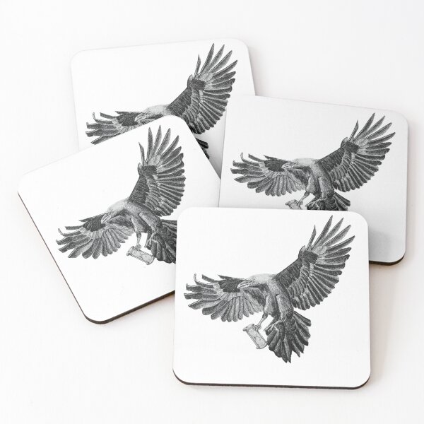 Item preview, Flying raven with clock designed and sold by DaringIdentity.