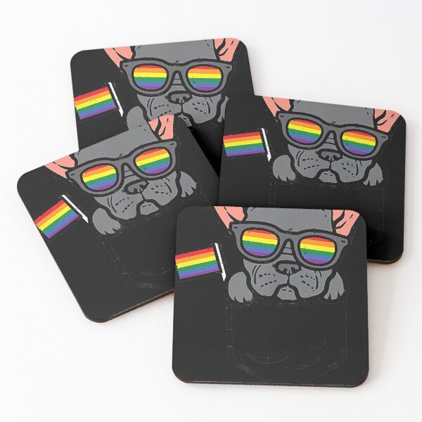 Item preview, French Bulldog Frenchie Dog Pocket LGBTQ Rainbow Gay Pride designed and sold by KurtHolt.