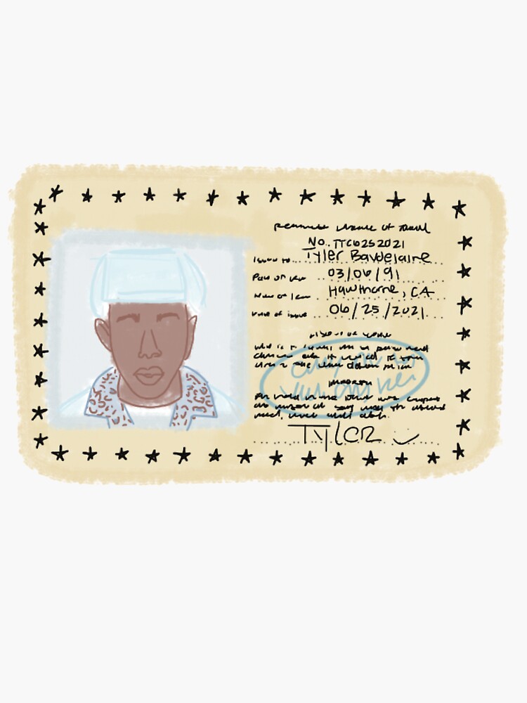 tyler-the-creator-license-sticker-for-sale-by-snoelleart-redbubble