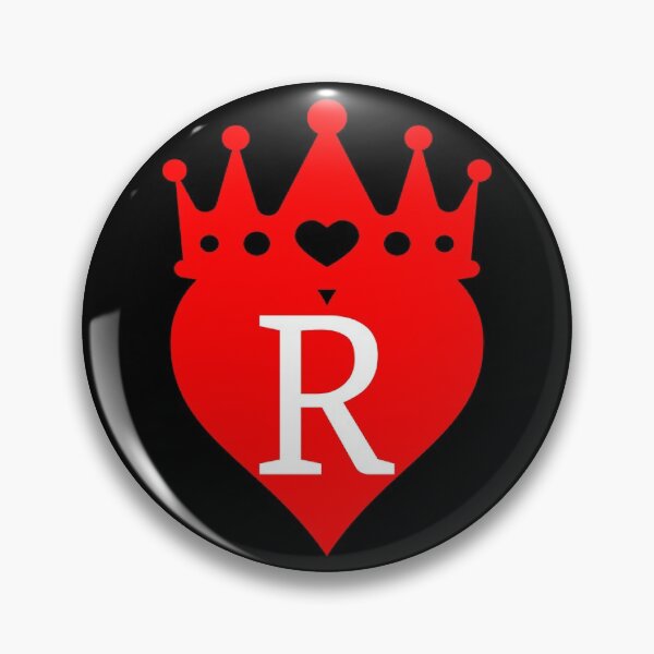 Item preview, king or queen crowned red heart with letter R designed and sold by ronaldsonou.