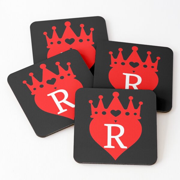 Item preview, king or queen crowned red heart with letter R designed and sold by ronaldsonou.