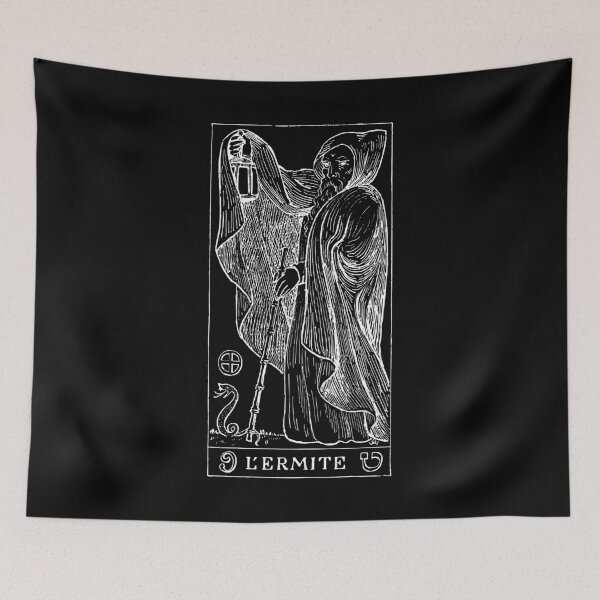 Item preview, The Hermit (IX) Tarot Card designed and sold by Happy Puppy Print On Demand.