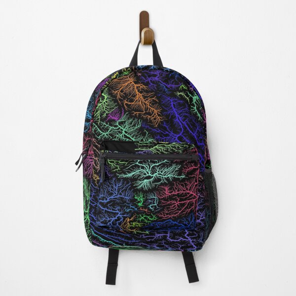 Item preview, Iran River Basin Map in Rainbow Colours with Black Background designed and sold by GrasshopperGeo.
