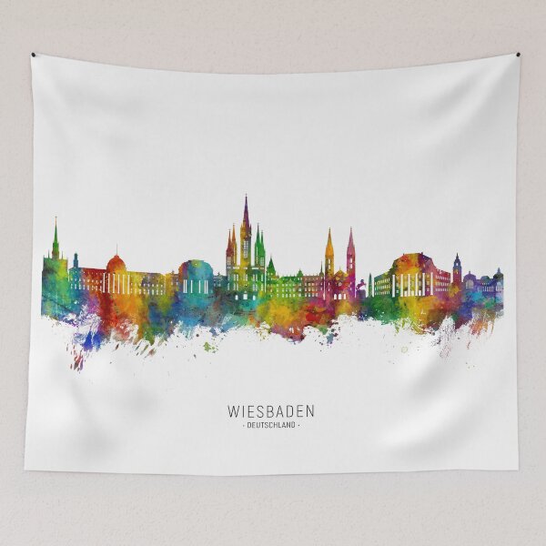 Item preview, Wiesbaden Germany Skyline designed and sold by ArtPrints.