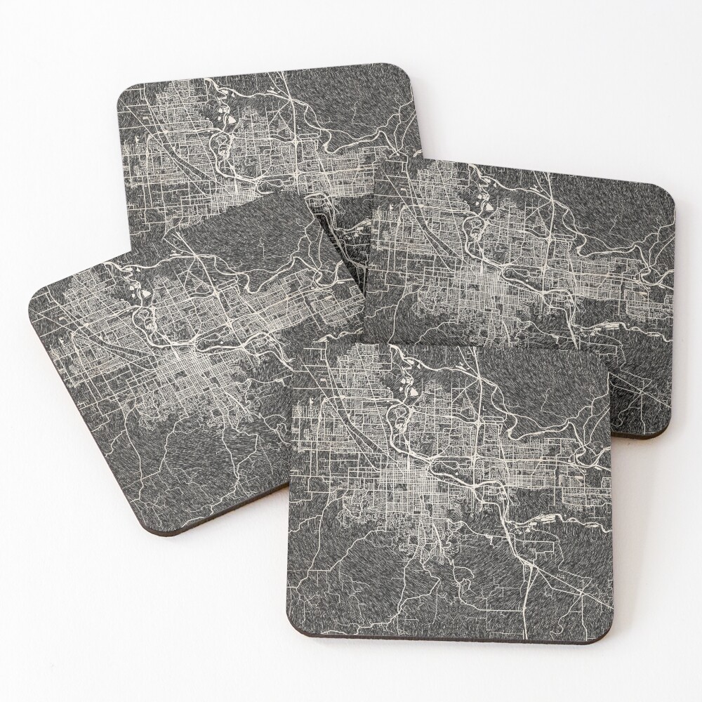 Aperçu de l'œuvre Dessous de verre (lot de 4) créée et vendue par InkMaps.