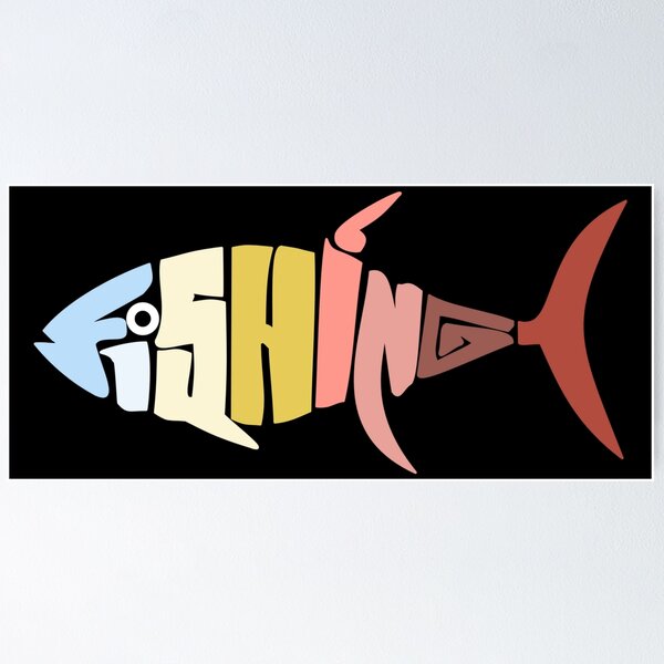 Simple Fictional Fishing Company Logo Design (Blue) | Sticker