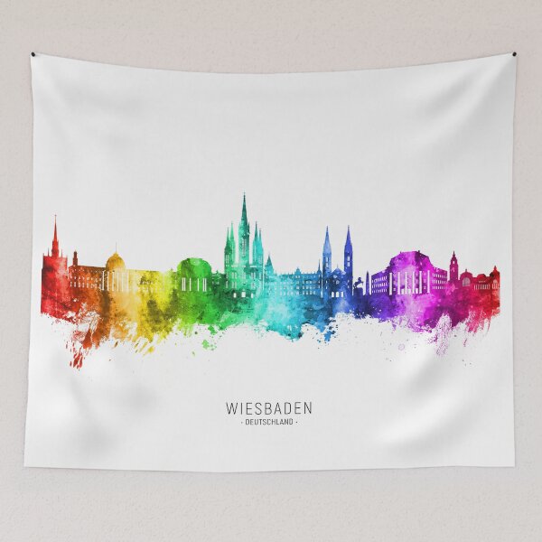 Item preview, Wiesbaden Germany Skyline designed and sold by ArtPrints.