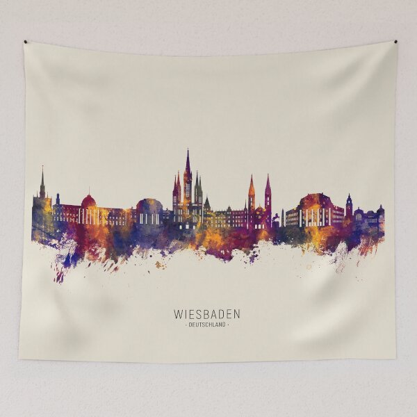 Item preview, Wiesbaden Germany Skyline designed and sold by ArtPrints.