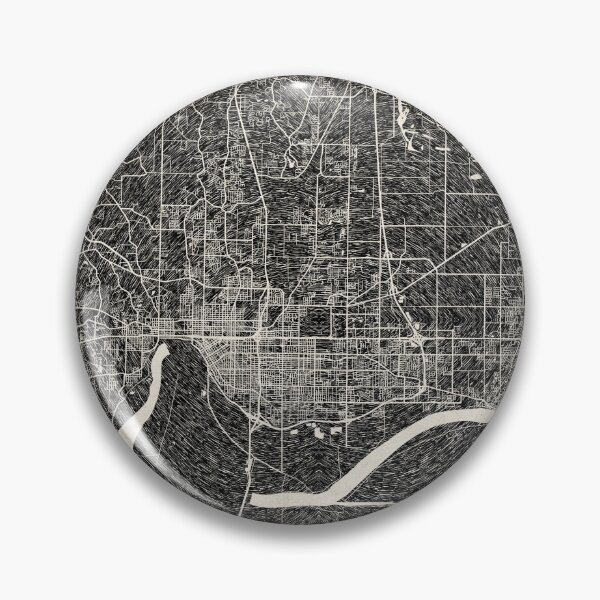 Item preview, Evansville map Indiana Ink lines designed and sold by InkMaps.