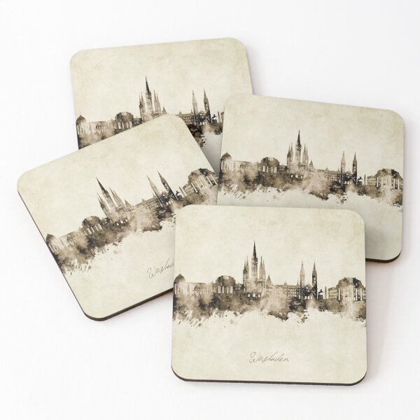 Item preview, Wiesbaden Germany Skyline designed and sold by ArtPrints.